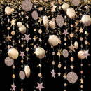 4m Mirror Card Star and Circle Gold Garland Wedding Decoration