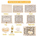 Natural Wood Filigree Wedding Card Box