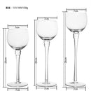 3 piece Set Handmade Glass Candle Holders