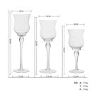 3 piece Set Handmade Glass Candle Holders