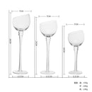 3 piece Set Handmade Glass Candle Holders