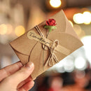 5pcs Retro DIY Kraft Paper Invitation Greeting Card