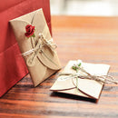 5pcs Retro DIY Kraft Paper Invitation Greeting Card