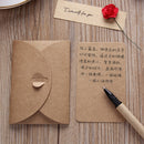 5pcs Retro DIY Kraft Paper Invitation Greeting Card
