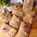 5pcs Retro DIY Kraft Paper Invitation Greeting Card
