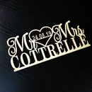 Wedding Table Sign with Last Name And Date