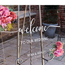 Welcome to Our Wedding Clear Acrylic Welcome Sign