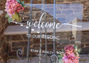 Welcome to Our Wedding Clear Acrylic Welcome Sign