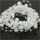 5m White Fishing Line Artificial Pearls Bead String