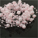 5m White Fishing Line Artificial Pearls Bead String