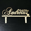 Mr&Mrs Last Name Wedding Table Name Sign