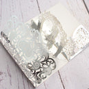 Floral Laser Cut Pocket  3D wedding invitation Card