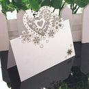 50pcs White Laser Cut Name Place Cards