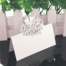 50pcs White Laser Cut Name Place Cards