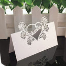 50pcs White Laser Cut Name Place Cards