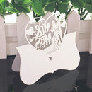 50pcs White Laser Cut Name Place Cards