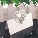 50pcs White Laser Cut Name Place Cards