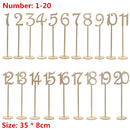 Wooden Table Numbers