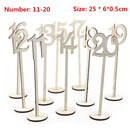 Wooden Table Numbers