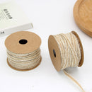 10M Roll Thin Jute Burlap Hessian Ribbon With Lace