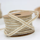 10M Roll Thin Jute Burlap Hessian Ribbon With Lace