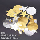 4m Mirror Card Star and Circle Gold Garland Wedding Decoration