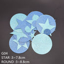 4m Mirror Card Star and Circle Gold Garland Wedding Decoration