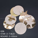 4m Mirror Card Star and Circle Gold Garland Wedding Decoration