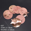 4m Mirror Card Star and Circle Gold Garland Wedding Decoration