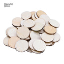 50/100pcs Blank Heart Wood Slices