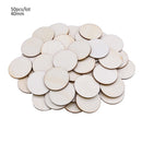 50/100pcs Blank Heart Wood Slices