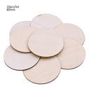 50/100pcs Blank Heart Wood Slices