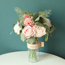 Rose and Eucalyptus Artificial Flower Bouquet