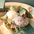 Rose and Eucalyptus Artificial Flower Bouquet
