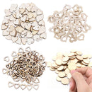 50/100pcs Blank Heart Wood Slices