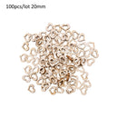 50/100pcs Blank Heart Wood Slices