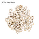 50/100pcs Blank Heart Wood Slices
