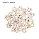 50/100pcs Blank Heart Wood Slices