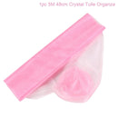 5m/10m Wedding Sheer Fabric Crystal Organza Tulle Roll