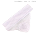 5m/10m Wedding Sheer Fabric Crystal Organza Tulle Roll