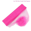5m/10m Wedding Sheer Fabric Crystal Organza Tulle Roll