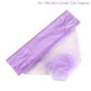 5m/10m Wedding Sheer Fabric Crystal Organza Tulle Roll
