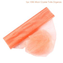 5m/10m Wedding Sheer Fabric Crystal Organza Tulle Roll