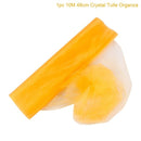 5m/10m Wedding Sheer Fabric Crystal Organza Tulle Roll