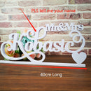 Personalised White 'Mr And Mrs (with your name)' Wedding Sign