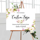 Peony Floral Welcome Sign