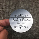 4 cm Custom100 pcs Personalized Matt Silver PVC Sticker