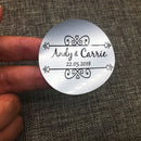 4 cm Custom100 pcs Personalized Matt Silver PVC Sticker
