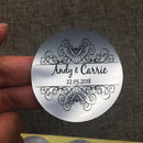 4 cm Custom100 pcs Personalized Matt Silver PVC Sticker