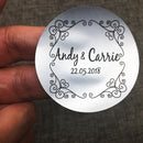 4 cm Custom100 pcs Personalized Matt Silver PVC Sticker